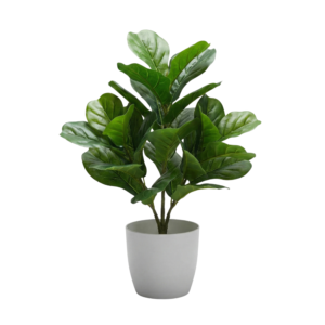 Enhance your indoor space with this Artificial Mini Fiddle Leaf Fig Plant