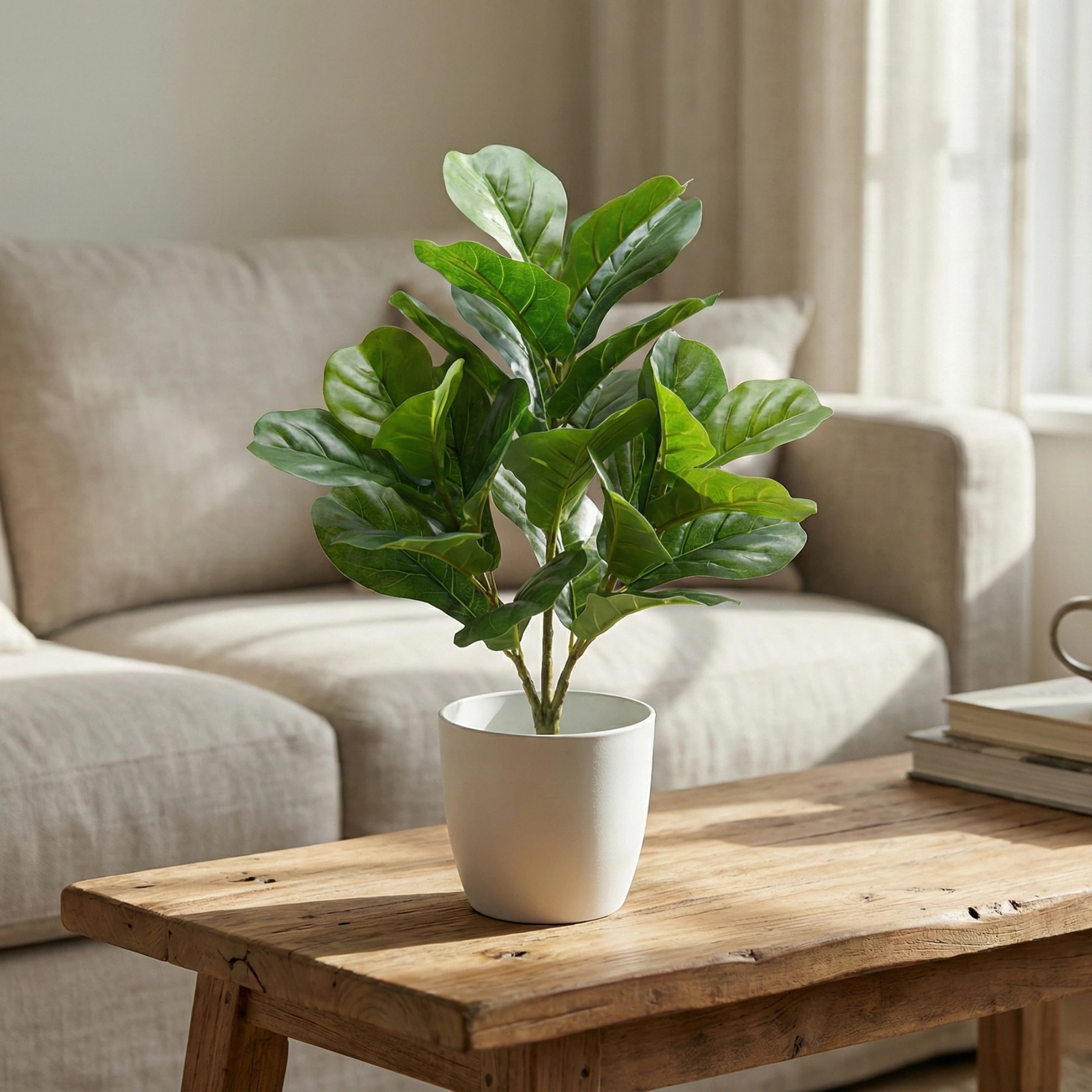 Kamanvases Artificial Mini Fiddle Leaf Fig Plant - Image 3