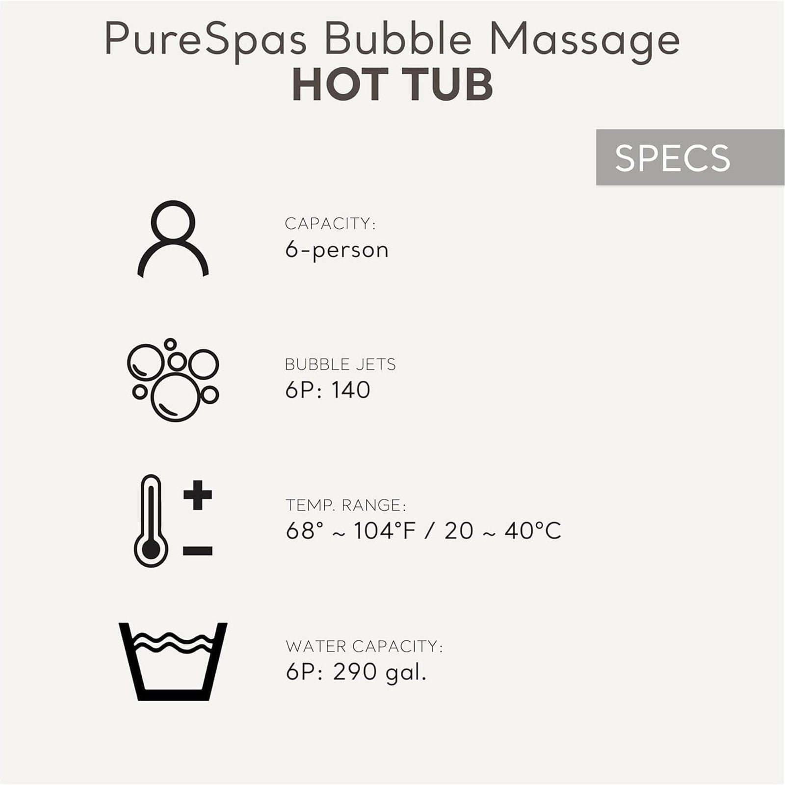Intex: PureSpa: Sahara Tan Inflatable Hot Tub Set – 6 Person – 85″ Round Outdoor Heated Bubble Spa, Jet Massage, Cover, Hard Water Treatment System - Image 5