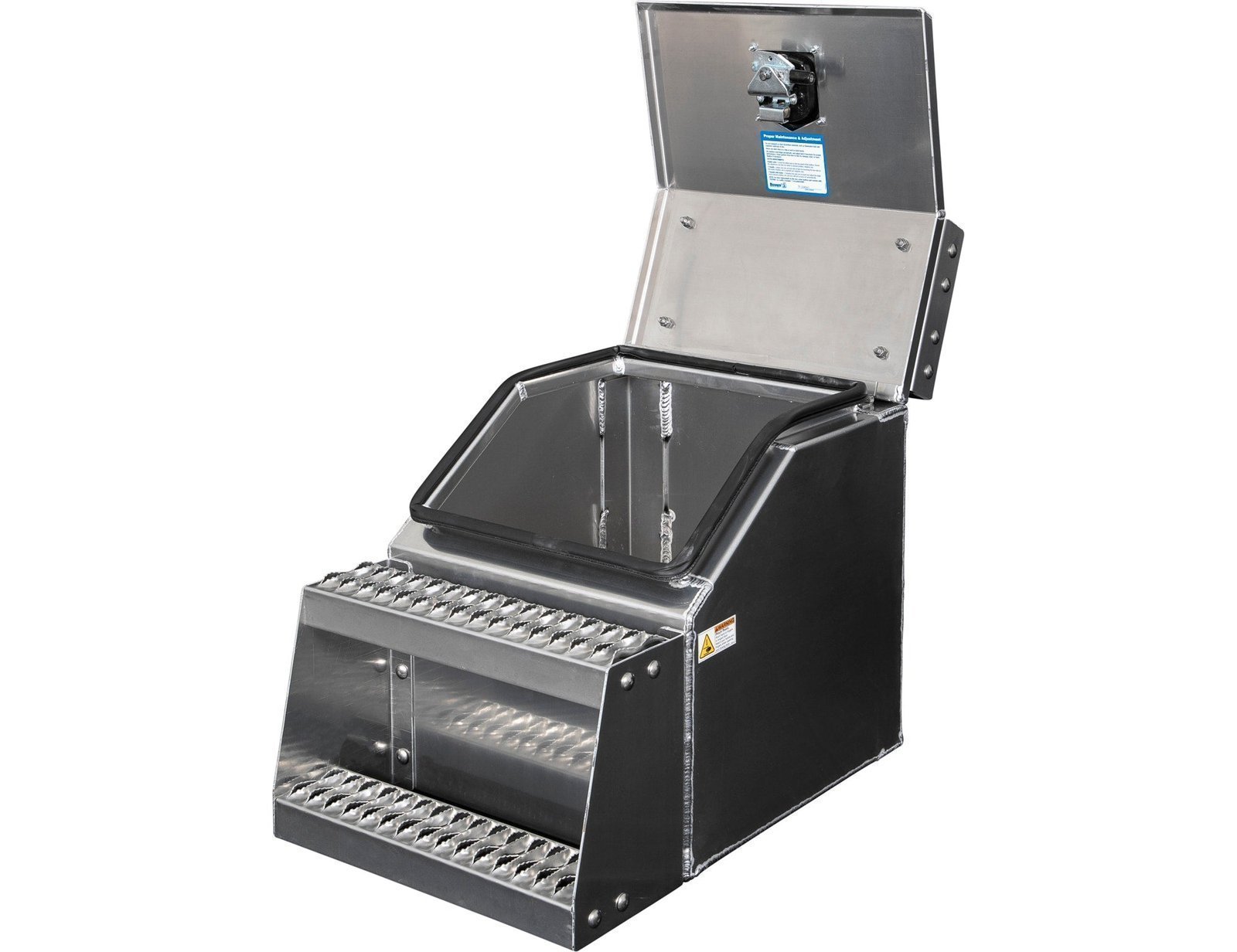 Buyers Products 28-in x 24-in x 18-in Smooth Aluminum Step Box Truck Tool Box 1705281 - Image 4