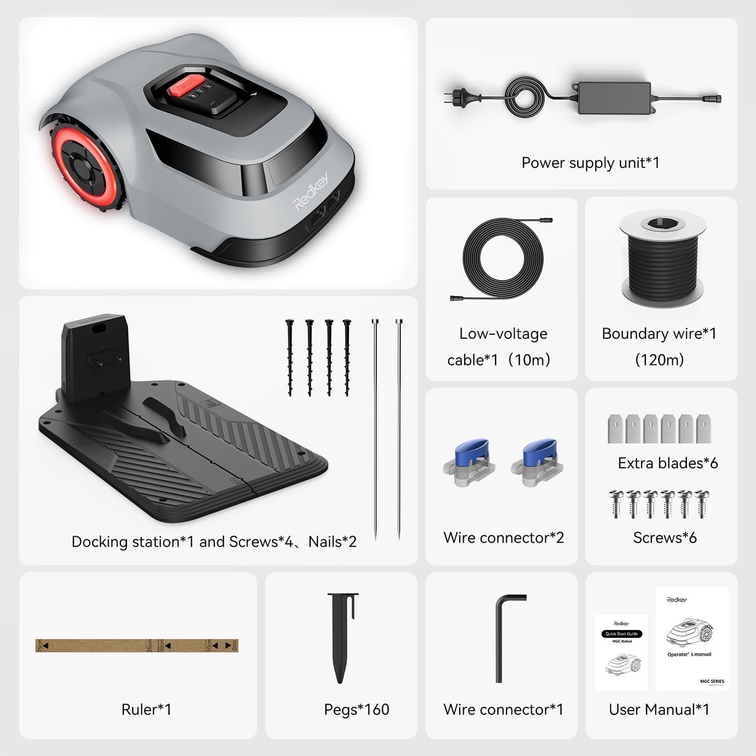 Redkey MGC1000 Robot Lawn Mower for 0.25 Acre with Auto Recharge - Image 9