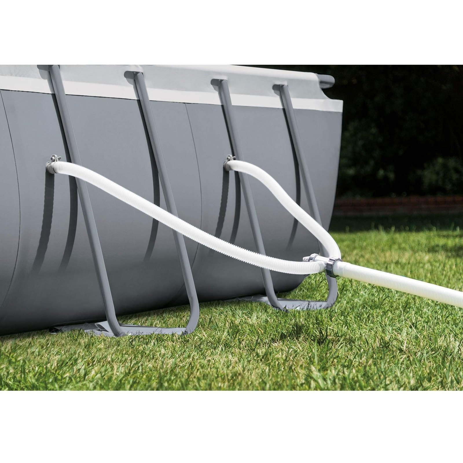 Intex 24ft x 12ft x 52in Ultra XTR Frame Rectangular Swimming Pool Set with Sand Filter Pump, Ladder, Ground Cloth, Cover and Robot Vacuum - Image 5