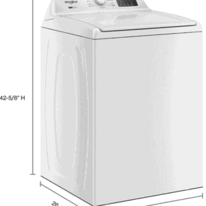 Whirlpool WTW4107SW 4.2 – 4.3 Cu. Ft Top Load Washer with 2-in-1 Removable Agitator, White