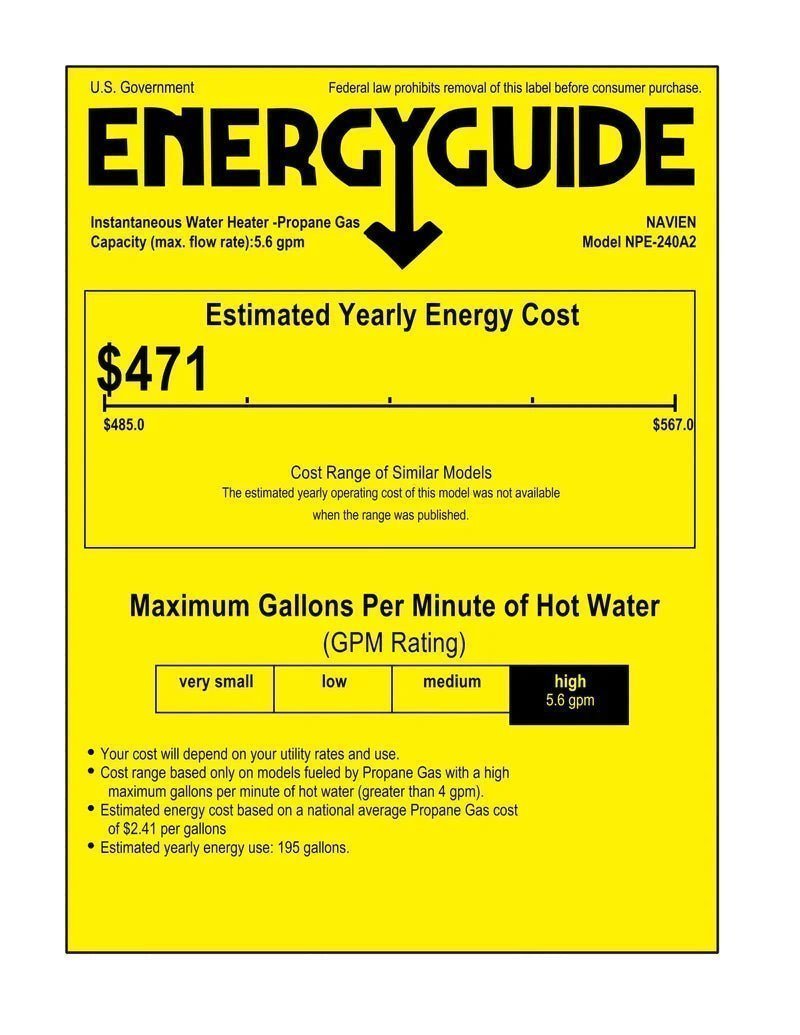 Navien NPE-240A2 High efficiency Condensing Tankless Water Heater - Image 2