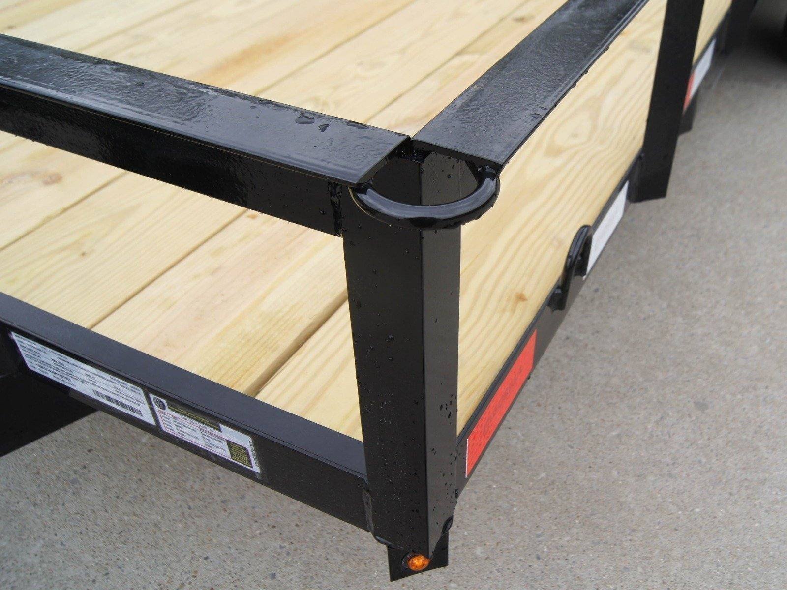 6’4″ x 16 Utility Trailer Double Axle Dovetail With Gate Powder Coated (2) 3500lb Axles - Image 12