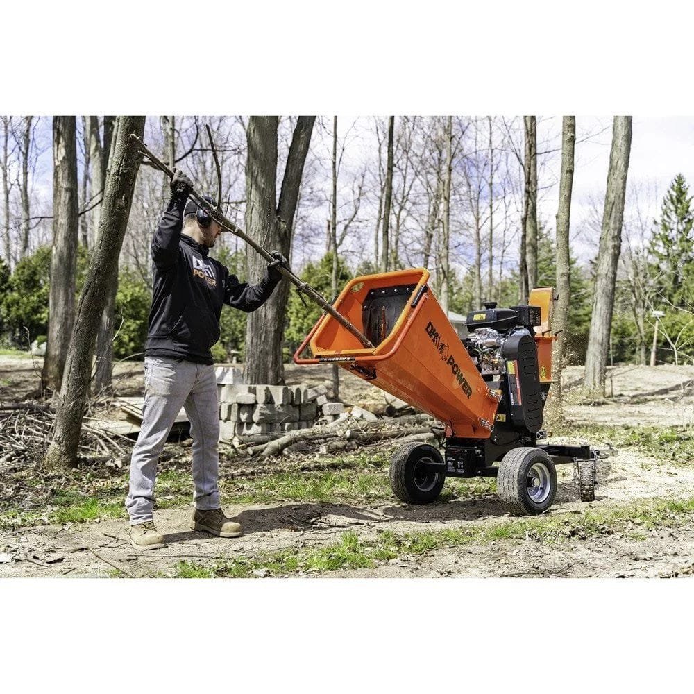 Detail K2 Opc566E 6 in – 14HP Kinetic Wood Chipper with Electric Start and Auto Blade Feed KOHLER CH440 Command PRO Commercial Gas Engine - Image 11