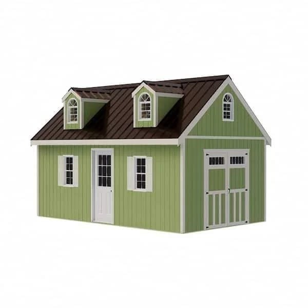 Hampton 12 ft. W x 16 ft. D Wood Storage Shed Kit with Floor (192 Sq. ft.) Installtion Included - Image 6
